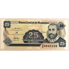 NICARAGUA 1991 . TWENTY-FIVE 25 CENTAVOS BANKNOTE